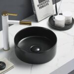 Above Counter Ceramic Basin - Matt Black - Round - 301mm | PA3011MB