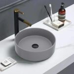 Above Counter Ceramic Basin - Matt Grey - Round - 355mm | PA3535CG