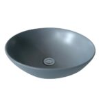 Above Counter Ceramic Basin - Matt Grey - Round - 400mm | PA4040MG