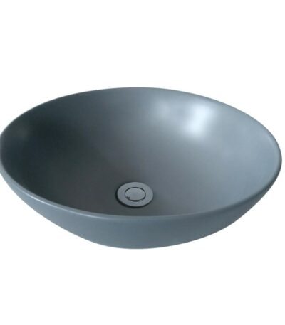 Above Counter Ceramic Basin - Matt Grey - Round - 400mm | PA4040MG