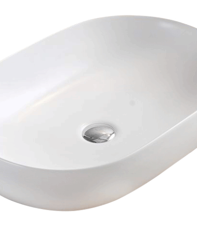 Above Counter Ceramic Basin - Matt White - Oval - 490mm | PA4935MW