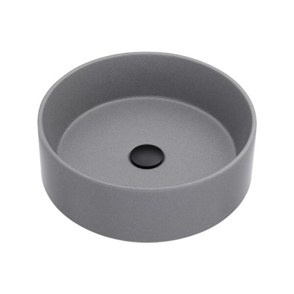 Above Counter Quartz Basin - Matt Grey - Round - 410mm | QZ4141-MG