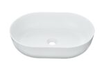 Above Counter Quartz Basin - Matt White - Oval - 508mm | QZ50836-MW