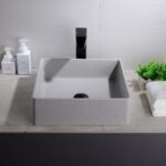 Above Counter Quartz Basin - Matt White - Square - 380mm | QZ3838-MW