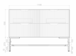 ABS RIVA FS1200-AO BALI FLUTED FREESTANDING VANITY 1200MM SINGLE BOWL AMERICAN OAK - Urban Designs Bathroom and Kitchen