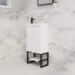 ABS RIVA FS4625-MW VIENNA FLUTED MINI FREESTANDING VANITY 450MM MATTE WHITE - Urban Designs Bathroom and Kitchen