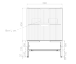 ABS RIVA FS600-AO BALI FLUTED FREESTANDING VANITY 600MM AMERICAN OAK - Urban Designs Bathroom and Kitchen