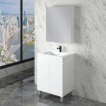ABS RIVA FS600-GW LESS FREESTANDING VANITY 600MM GLOSS WHITE - Urban Designs Bathroom and Kitchen