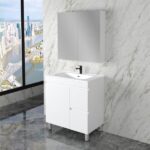 ABS RIVA FS750-GW LESS FREESTANDING VANITY 750MM LEFT/RIGHT HAND DRAWERS GLOSS WHITE - Urban Designs Bathroom and Kitchen
