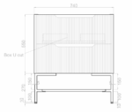 ABS RIVA FS750-MB BALI FLUTED FREESTANDING VANITY 750MM MATTE BLACK - Urban Designs Bathroom and Kitchen