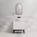 ABS RIVA FS750-MW BALI FLUTED FREESTANDING VANITY 750MM MATTE WHITE - Urban Designs Bathroom and Kitchen