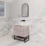 ABS RIVA FS750-WO BALI FLUTED FREESTANDING VANITY 750MM WHITE OAK - Urban Designs Bathroom and Kitchen