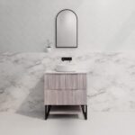 ABS RIVA FS750-WO BALI FLUTED FREESTANDING VANITY 750MM WHITE OAK - Urban Designs Bathroom and Kitchen