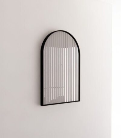 ABS RIVA ME-AR2-BF WALL MOUNTED FRAMED ARCH MIRROR MATTE BLACK - Urban Designs Bathroom and Kitchen