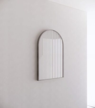 ABS RIVA ME-AR2-BN WALL MOUNTED FRAMED ARCH MIRROR BRUSHED NICKEL - Urban Designs Bathroom and Kitchen