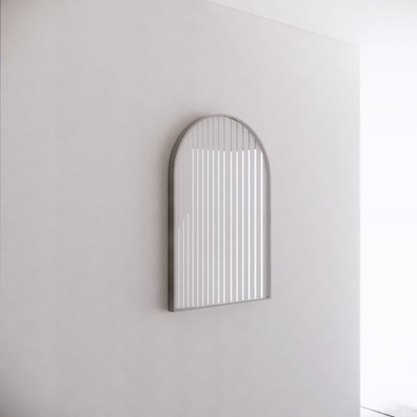 ABS RIVA ME-AR2-BN WALL MOUNTED FRAMED ARCH MIRROR BRUSHED NICKEL - Urban Designs Bathroom and Kitchen