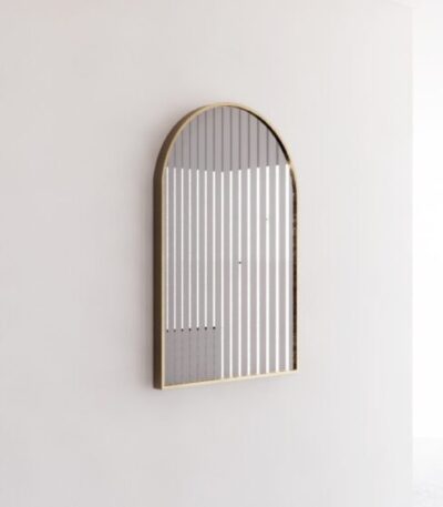 ABS RIVA ME-AR2-GF WALL MOUNTED FRAMED ARCH MIRROR BRUSHED GOLD - Urban Designs Bathroom and Kitchen