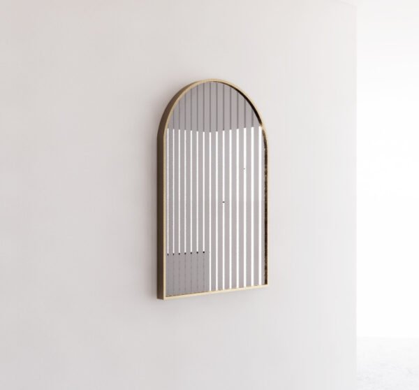 ABS RIVA ME-AR2-GF WALL MOUNTED FRAMED ARCH MIRROR BRUSHED GOLD - Urban Designs Bathroom and Kitchen