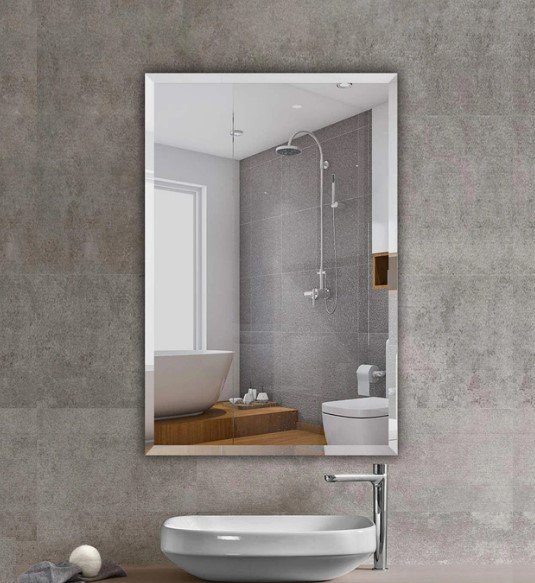 ABS RIVA ME-B-NH WALL MOUNTED BEVEL EDGE MIRROR SQUARE & RECTANGLE - Urban Designs Bathroom and Kitchen