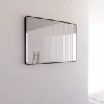 ABS RIVA ME-BF WALL MOUNTED FRAMED RECTANGLE MIRROR MATTE BLACK - Urban Designs Bathroom and Kitchen