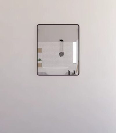 ABS RIVA ME-BF WALL MOUNTED FRAMED RECTANGLE MIRROR MATTE BLACK - Urban Designs Bathroom and Kitchen