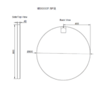 ABS RIVA MER-BF WALL MOUNTED FRAMED ROUND MIRROR MATTE BLACK - Urban Designs Bathroom and Kitchen