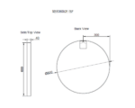 ABS RIVA MER-BF WALL MOUNTED FRAMED ROUND MIRROR MATTE BLACK - Urban Designs Bathroom and Kitchen