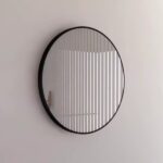 ABS RIVA MER-BF WALL MOUNTED FRAMED ROUND MIRROR MATTE BLACK - Urban Designs Bathroom and Kitchen