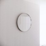 ABS RIVA MER-BN WALL MOUNTED FRAMED ROUND MIRROR BRUSHED NICKEL - Urban Designs Bathroom and Kitchen