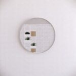 ABS RIVA MER-BN WALL MOUNTED FRAMED ROUND MIRROR BRUSHED NICKEL - Urban Designs Bathroom and Kitchen