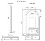 ABS RIVA MLED-AR1 BACKLIT FRAMLESS LED MIRROR ARCH - Urban Designs Bathroom and Kitchen