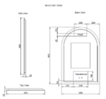 ABS RIVA MLED-AR1 BACKLIT FRAMLESS LED MIRROR ARCH - Urban Designs Bathroom and Kitchen