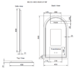 ABS RIVA MLED-AR2-BF WALL MOUNTED FRAMED LED ARCH MIRROR MATTE BLACK - Urban Designs Bathroom and Kitchen