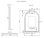 ABS RIVA MLED-AR2-BF WALL MOUNTED FRAMED LED ARCH MIRROR MATTE BLACK - Urban Designs Bathroom and Kitchen