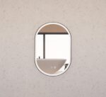 ABS RIVA MLED-O1-BF WALL MOUNTED FRAMED LED OVAL MIRROR MATTE BLACK - Urban Designs Bathroom and Kitchen