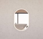 ABS RIVA MLED-O1-GF WALL MOUNTED FRAMED LED OVAL MIRROR BRUSHED GOLD - Urban Designs Bathroom and Kitchen