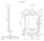 ABS RIVA MLED-O2 BACKLIT FRAMLESS LED MIRROR OVAL - Urban Designs Bathroom and Kitchen