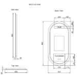 ABS RIVA MLED-O2 BACKLIT FRAMLESS LED MIRROR OVAL - Urban Designs Bathroom and Kitchen