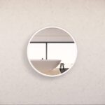 ABS RIVA MLED-R3-BN WALL MOUNTED FRAMED LED ROUND MIRROR BRUSHED NICKEL - Urban Designs Bathroom and Kitchen