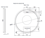 ABS RIVA MLED-R3-GF WALL MOUNTED FRAMED LED ROUND MIRROR BRUSHED GOLD - Urban Designs Bathroom and Kitchen