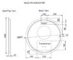 ABS RIVA MLED-R3-GF WALL MOUNTED FRAMED LED ROUND MIRROR BRUSHED GOLD - Urban Designs Bathroom and Kitchen