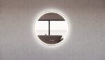 ABS RIVA MLED-R3-GF WALL MOUNTED FRAMED LED ROUND MIRROR BRUSHED GOLD - Urban Designs Bathroom and Kitchen