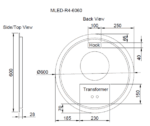 ABS RIVA MLED-R4 BACKLIT FRAMLESS LED MIRROR ROUND - Urban Designs Bathroom and Kitchen