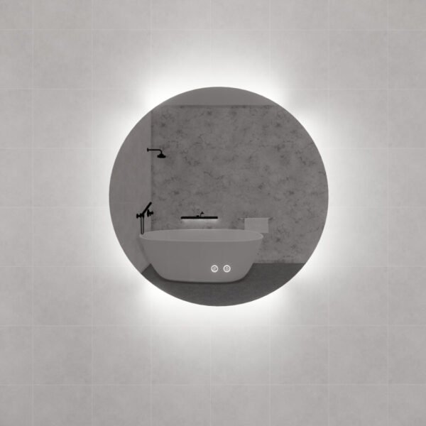 ABS RIVA MLED-R4 BACKLIT FRAMLESS LED MIRROR ROUND - Urban Designs Bathroom and Kitchen