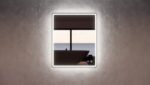 ABS RIVA MLED-S4-BF WALL MOUNTED FRAMED LED RECTANGLE MIRROR MATTE BLACK - Urban Designs Bathroom and Kitchen