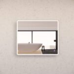 ABS RIVA MLED-S4-BN WALL MOUNTED FRAMED LED RECTANGLE MIRROR BRUSHED NICKEL - Urban Designs Bathroom and Kitchen