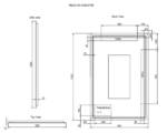 ABS RIVA MLED-S4-GF WALL MOUNTED FRAMED LED RECTANGLE MIRROR BRUSHED GOLD - Urban Designs Bathroom and Kitchen
