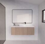 ABS RIVA WH1200-AO VIENNA FLUTED WALL HUNG VANITY 1200MM SINGLE BOWL AMERICAN OAK - Urban Designs Bathroom and Kitchen
