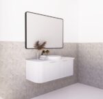 ABS RIVA WH1200-MW BERGEN CURVE FLUTED WALL HUNG VANITY 1200MM SINGLE BOWL MATTE WHITE - Urban Designs Bathroom and Kitchen