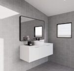ABS RIVA WH1200-MW VIENNA FLUTED WALL HUNG VANITY 1200MM SINGLE BOWL MATTE WHITE - Urban Designs Bathroom and Kitchen